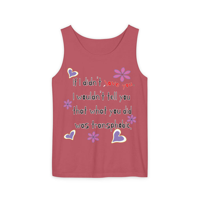 Love Wins (Anti-Transphobia) Cotton Tank Top