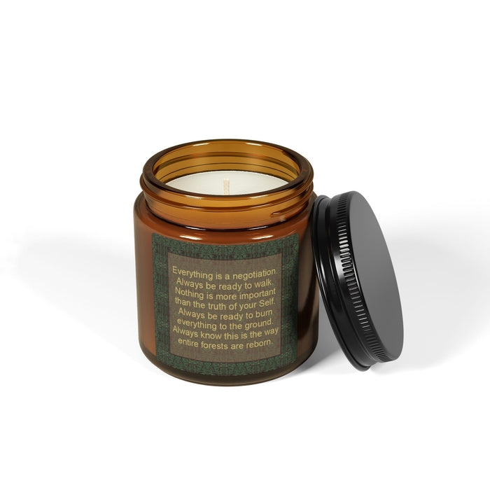 Everything is a negotiation Soy Candle (Multi-Size, Amber Jar)