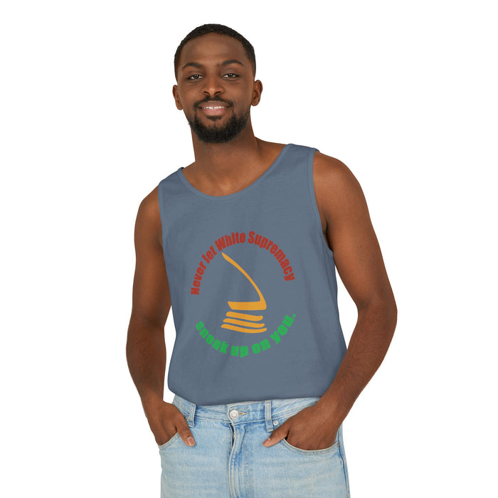 Never Let White Supremacy Sneak Up On You Cotton Tank Top