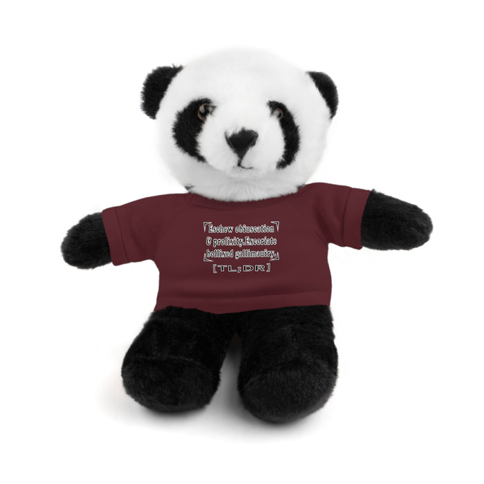 Eschew Obfuscation Stuffed Animal  - Small