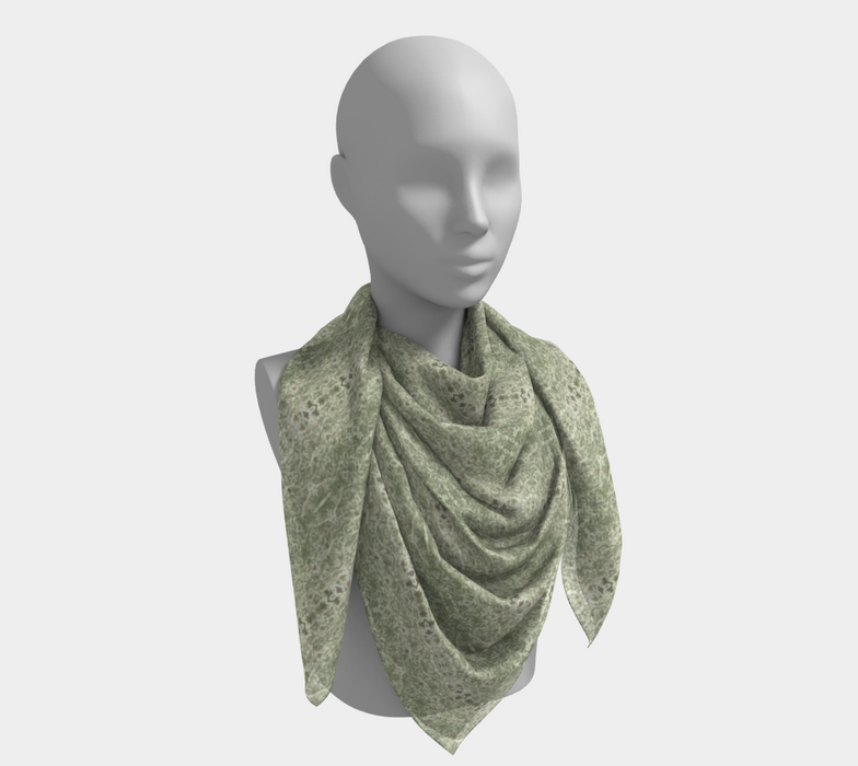 Spanish Moss Square Silk Scarf