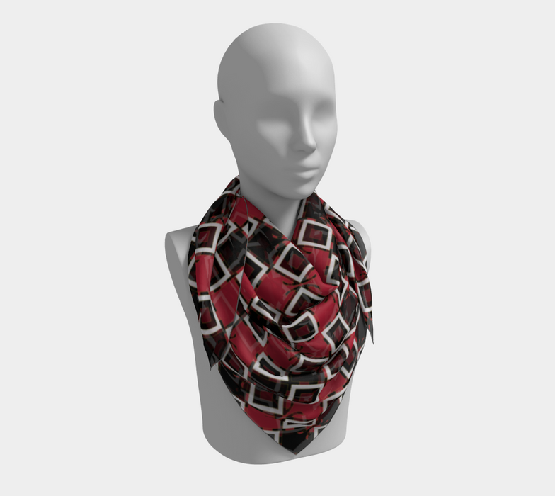 Garabato Pathways Square Silk Scarf