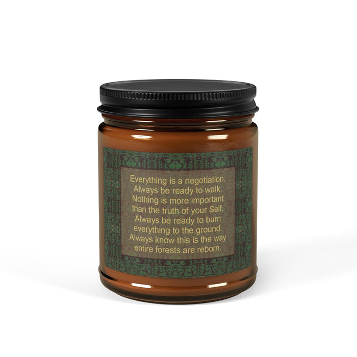 Everything is a negotiation Soy Candle (Multi-Size, Amber Jar)