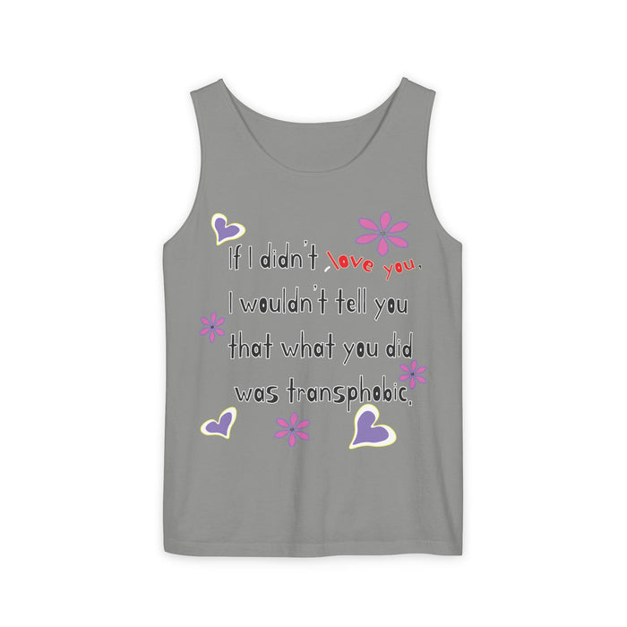 Love Wins (Anti-Transphobia) Cotton Tank Top