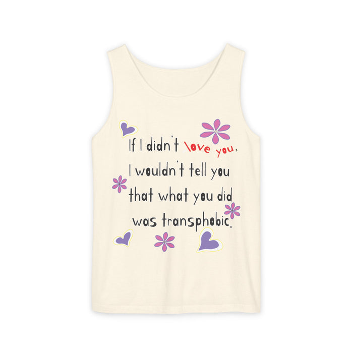 Love Wins (Anti-Transphobia) Cotton Tank Top