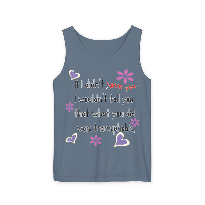 Love Wins (Anti-Transphobia) Cotton Tank Top