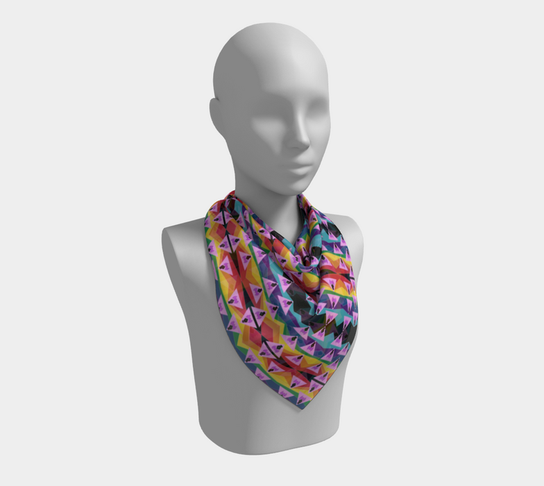 Retro Ghey Square Silk Scarf