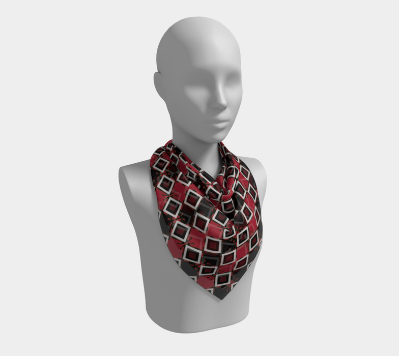 Garabato Pathways Square Silk Scarf