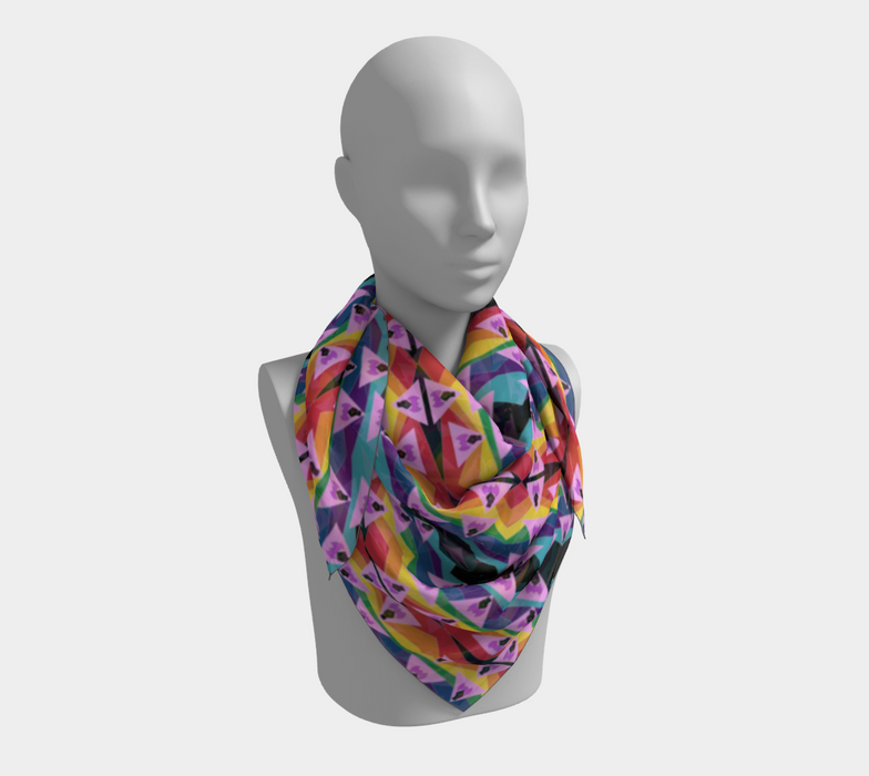 Retro Ghey Square Silk Scarf