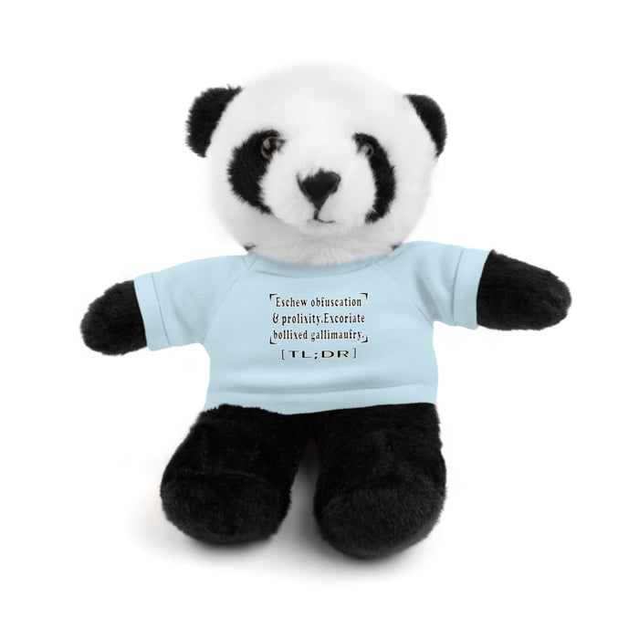 Eschew Obfuscation Stuffed Animal  - Small