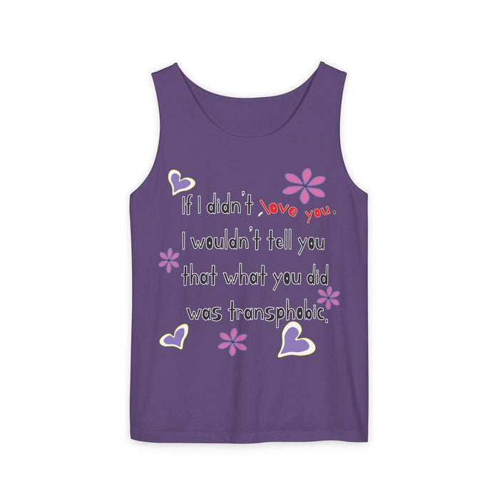 Love Wins (Anti-Transphobia) Cotton Tank Top