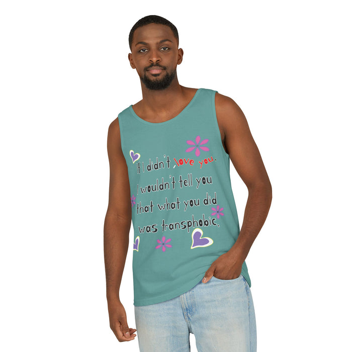 Love Wins (Anti-Transphobia) Cotton Tank Top