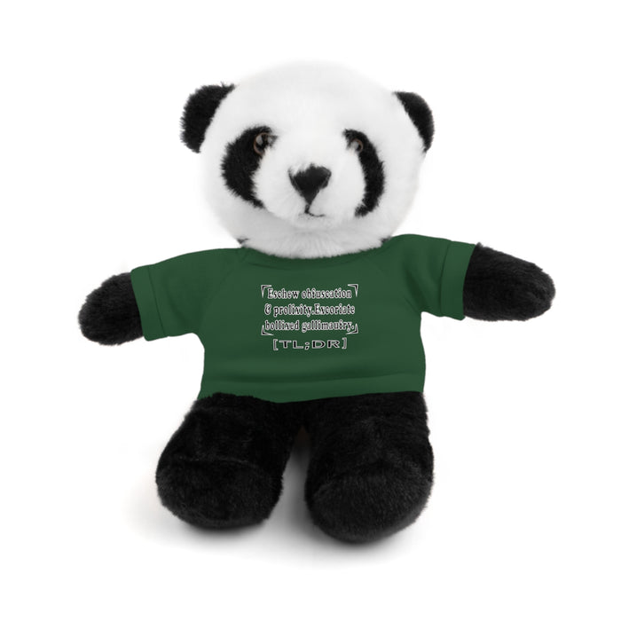 Eschew Obfuscation Stuffed Animal  - Small