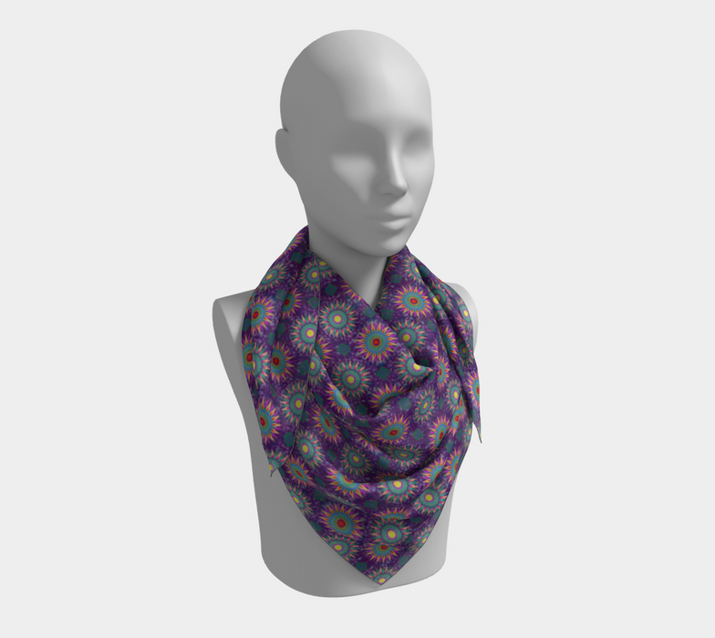 Bonfire Night Square Silk Scarf