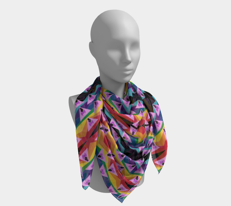 Retro Ghey Square Silk Scarf