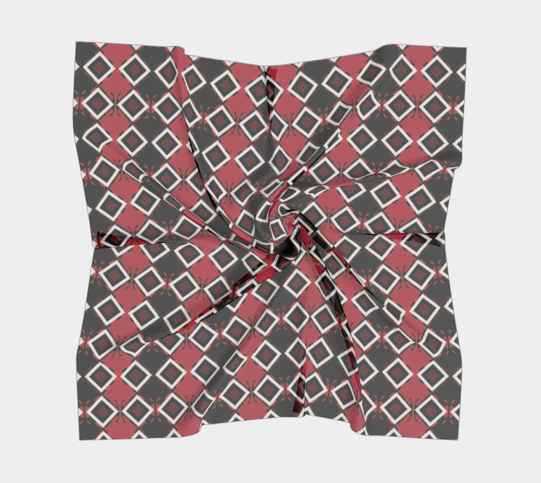 Garabato Pathways Square Silk Scarf