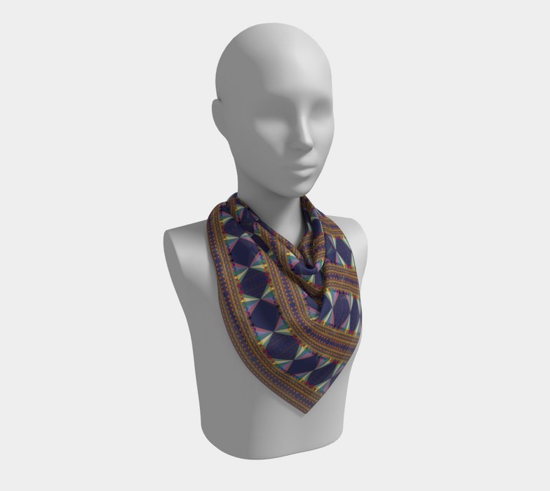 Vibing On The Wavelength Square Silk Scarf