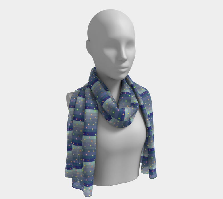 Winter Star Basket Silk Scarf