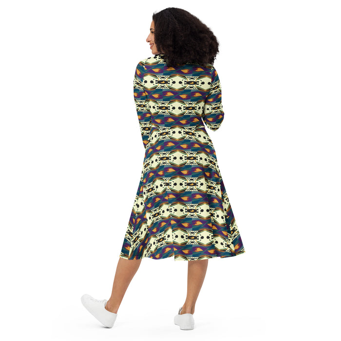 Spider Granma's Love Village Midi Dress