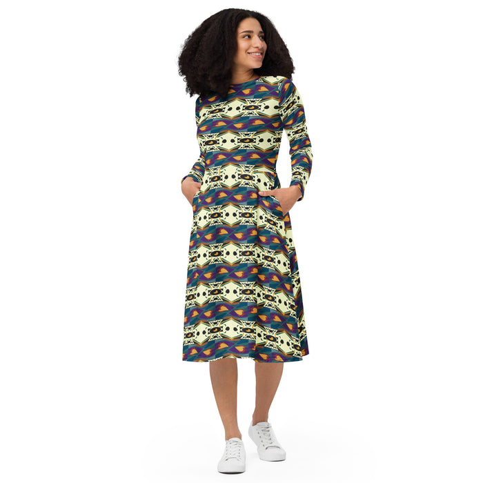 Spider Granma's Love Village Midi Dress