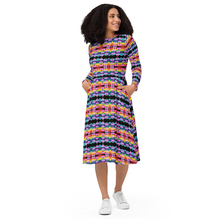 Retro Ghey Midi Dress