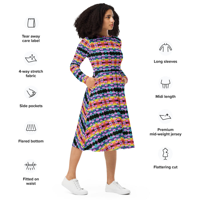 Retro Ghey Midi Dress