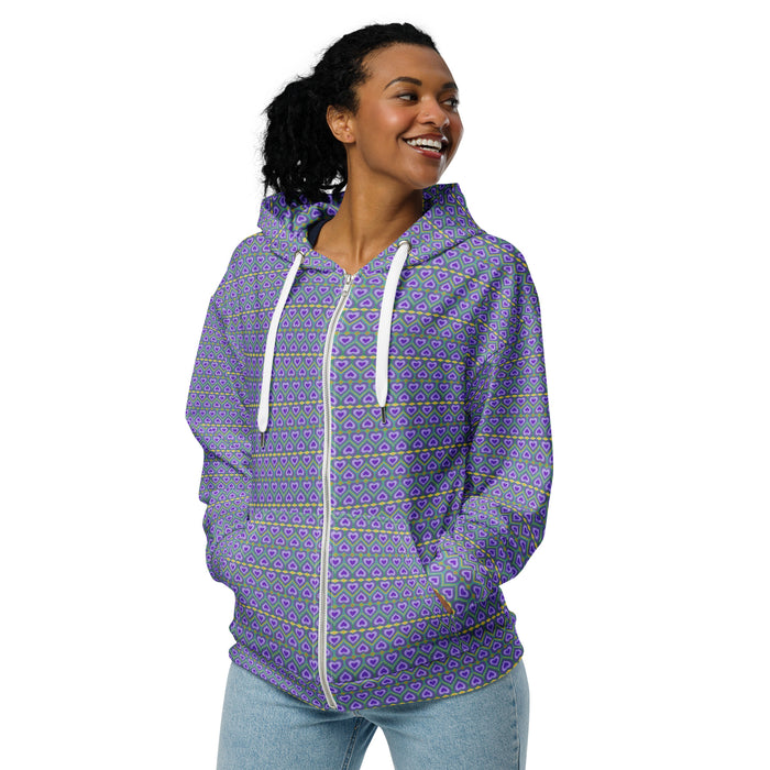 Lavender Love Zip Hoodie