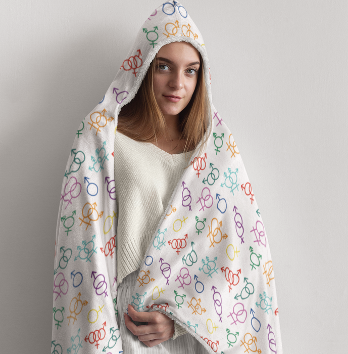 Come As You Are Hooded (White) Blanket