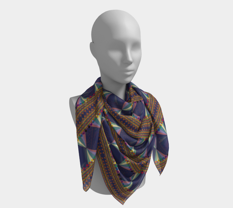 Vibing On The Wavelength Square Silk Scarf