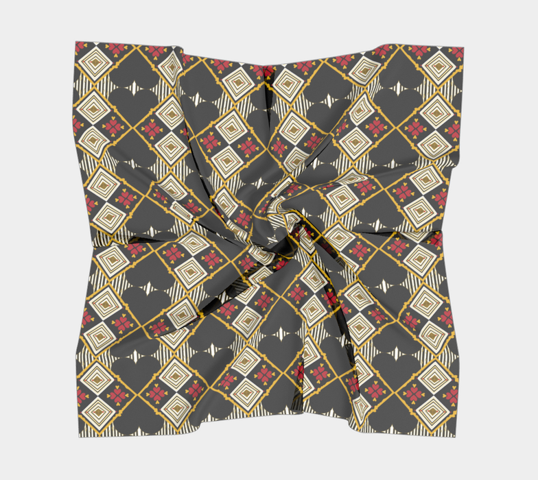 Issa Black Love Thang Square Silk Scarf