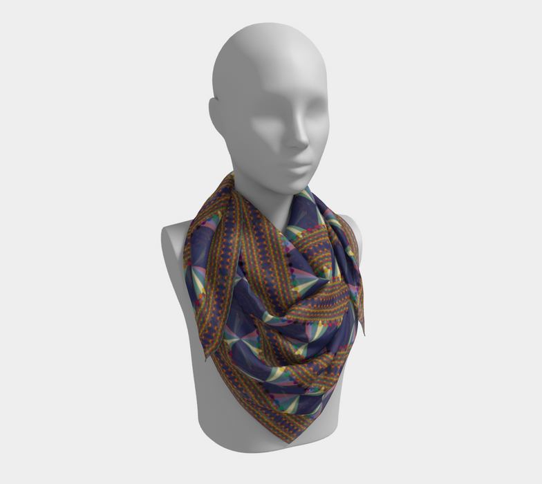 Vibing On The Wavelength Square Silk Scarf