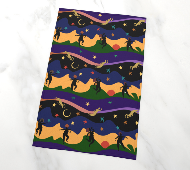 Autumn Dancers Cotton Tea Towel