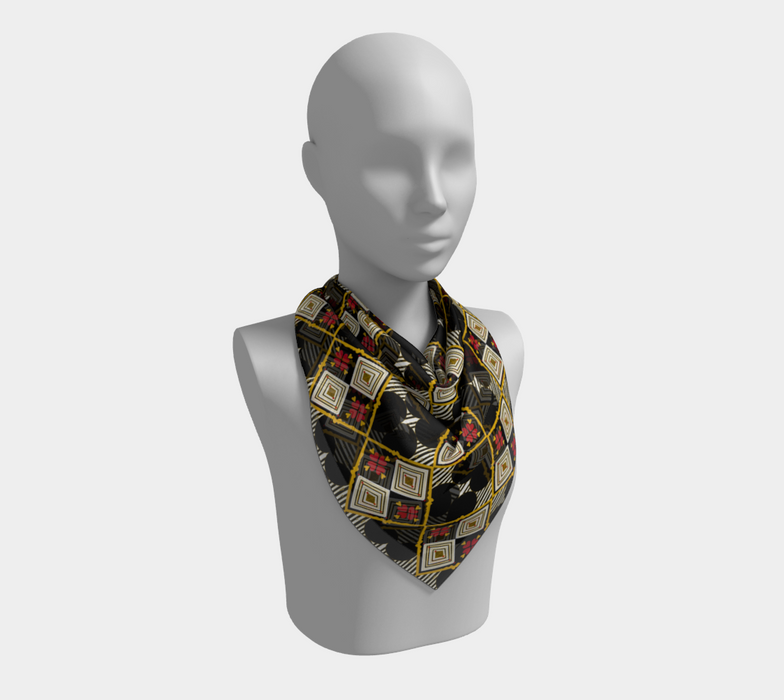 Issa Black Love Thang Square Silk Scarf