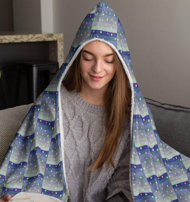 Winter Star Basket Hooded Blanket